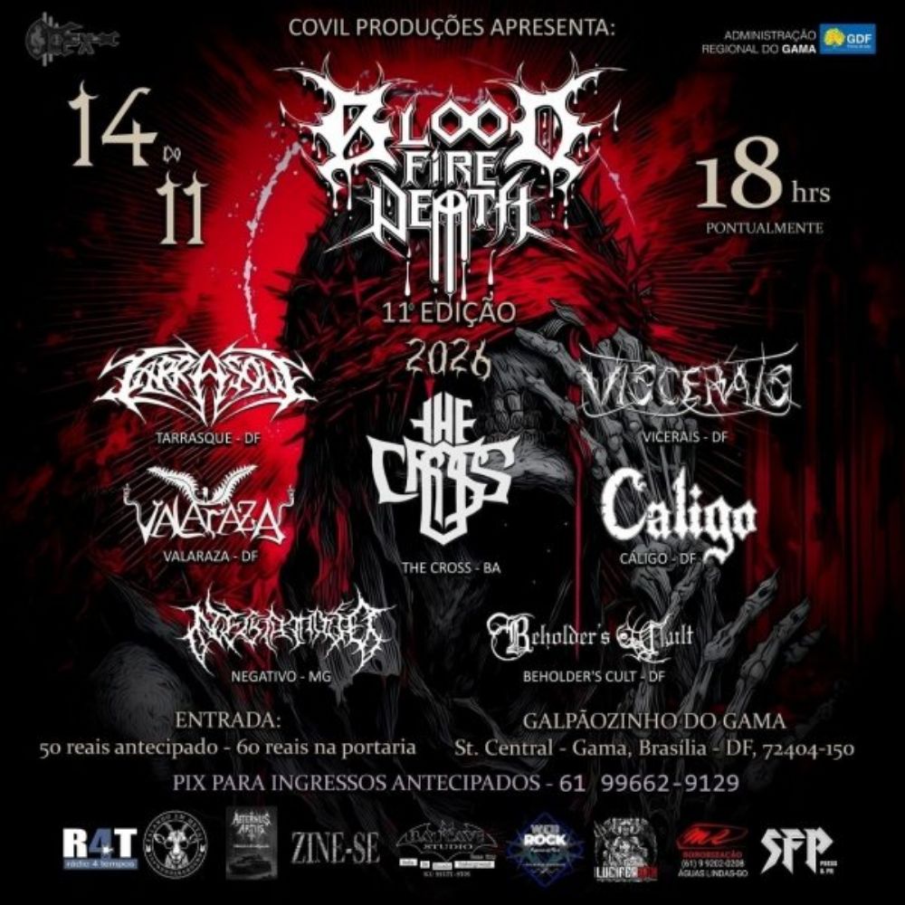 Blood Fire Death Festival chega à 11ª edição no Gama com bandas de metal